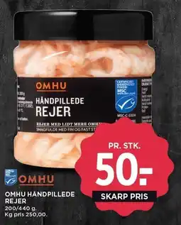 MENY OMHU HÅNDPILLEDE REJER tilbud