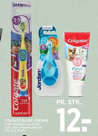 MENY COLGATE ELLER JORDAN tilbud