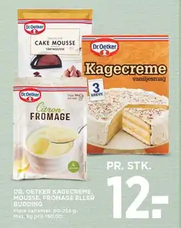 MENY DR. OETKER KAGECREME, MOUSSE, FROMAGE ELLER BUDDING tilbud