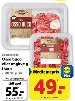 Lidl Osso buco eller ungkvæg i tern tilbud