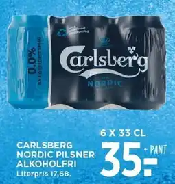 MENY CARLSBERG NORDIC PILSNER ALKOHOLFRI tilbud