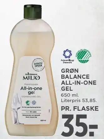 MENY GRØN BALANCE ALL-IN-ONE GEL tilbud