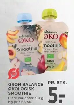 MENY GRØN BALANCE ØKOLOGISK SMOOTHIE tilbud