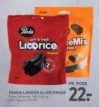 MENY PANDA LAKRIDS ELLER DRAGÉ tilbud