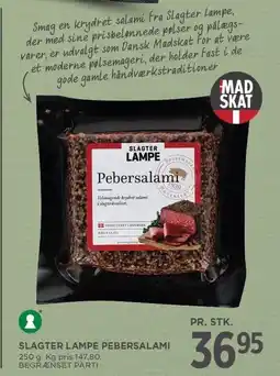 MENY SLAGTER LAMPE PEBERSALAMI tilbud