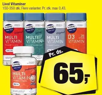 Calle Livol Vitaminer 150-350 stk tilbud