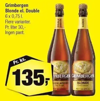 Calle Grimbergen Blonde el. Doble tilbud