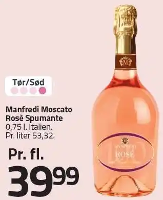 Fleggaard Manfredi Moscato Rosé Spumante tilbud