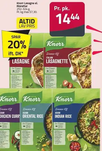 Fleggaard Knorr Lasagne eller Risretter tilbud