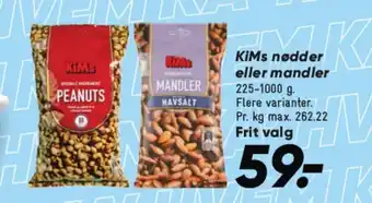 Bilka KIMS nødder eller mandler tilbud