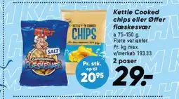 Bilka Kettle Cooked chips eller Offer flæskesvær tilbud