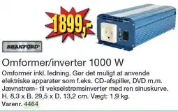 Harald Nyborg Omformer/inverter 1000 W tilbud