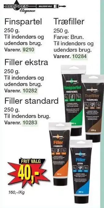 Harald Nyborg Finspartel, Filler ekstra, Filler standard eller Træfiller tilbud