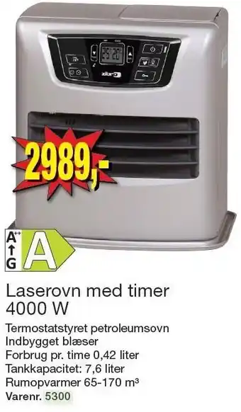 Harald Nyborg Laserovn med timer 4000 W tilbud