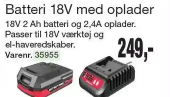 Harald Nyborg Batteri 18V med oplader tilbud