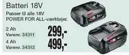 Harald Nyborg BOSCH Batteri 18V tilbud