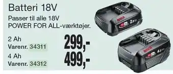 Harald Nyborg BOSCH Batteri 18V tilbud