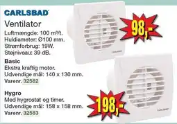 Harald Nyborg Carlsbad Ventilator tilbud