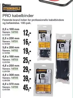 Harald Nyborg Stronghold PRO kabelbinder tilbud