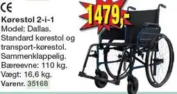 Harald Nyborg Kørestol 2-i-1 tilbud