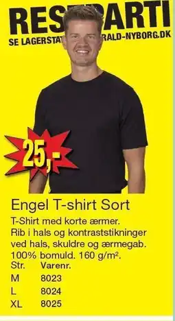 Harald Nyborg Engel T-shirt Sort tilbud