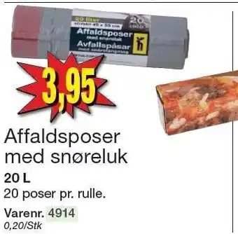 Harald Nyborg Affaldsposer med snøreluk tilbud