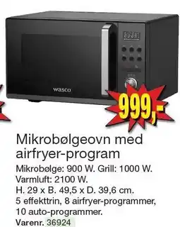 Harald Nyborg Mikrobølgeovn med airfryer-program tilbud