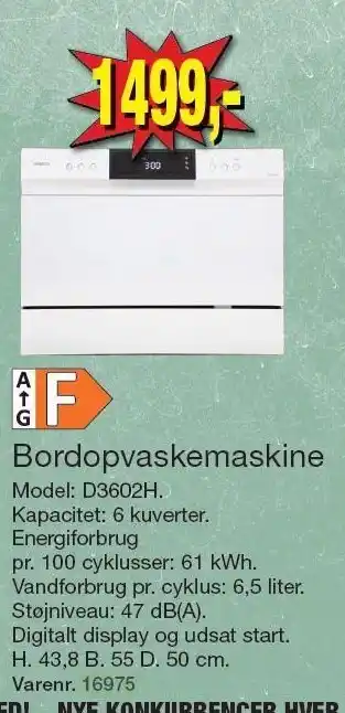 Harald Nyborg Bordopvaskemaskine tilbud