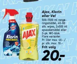 Bilka AJAX, Klorin eller Vel tilbud