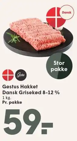 SPAR Gestus Hakket Dansk Grisekød 8-12% tilbud