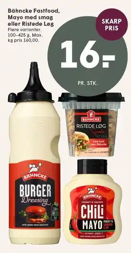 SPAR Bähncke Fastfood, Mayo med smag eller Ristede Løg tilbud