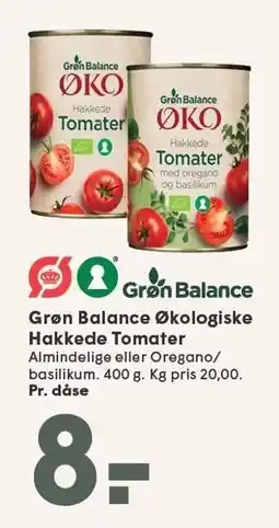 SPAR Grøn Balance Økologiske Hakkede Tomater tilbud