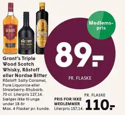 SPAR Grant's Triple Wood Scotch Whisky, Råstoff eller Nordsø Bitter tilbud