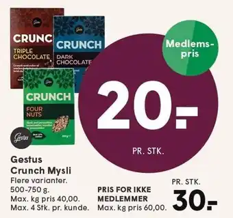 SPAR Gestus Crunch Mysli tilbud