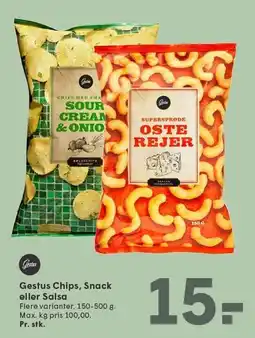 SPAR Gestus Chips, Snack eller Salsa tilbud