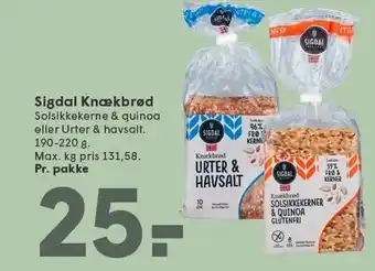 SPAR Sigdal Knækbrød tilbud