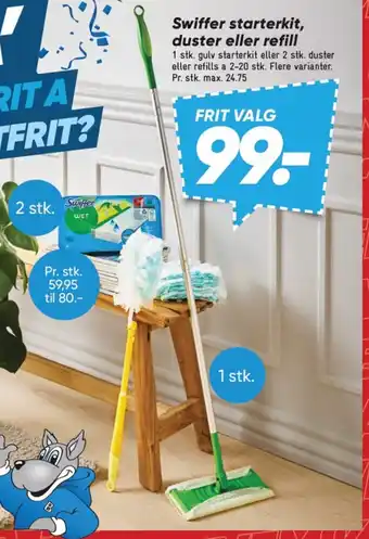 Bilka Swiffer starterkit, duster eller refill tilbud