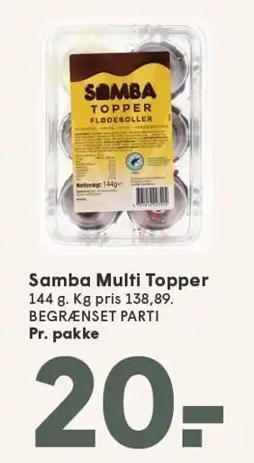 SPAR Samba Multi Topper tilbud