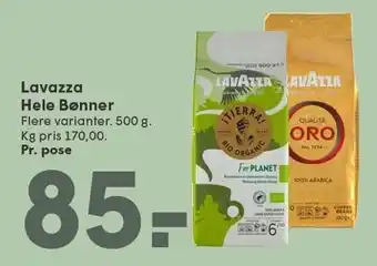 SPAR Lavazza Hele Bønner tilbud