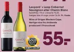 SPAR Leopard's Leap Cabernet Sauvignon eller Chenin Blanc tilbud