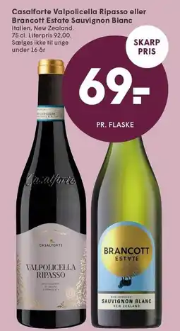 SPAR Casalforte Valpolicella Ripasso eller Brancott Estate Sauvignon Blanc tilbud