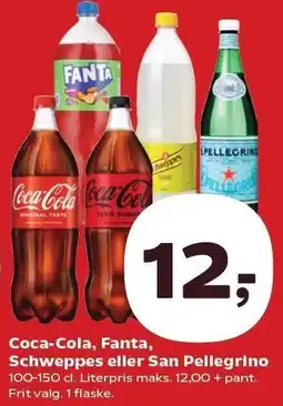 SuperBrugsen Coca-Cola, Fanta, Schweppes eller San Pellegrino tilbud