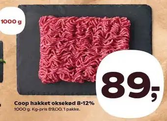 SuperBrugsen Coop hakket oksekød 8-12% tilbud