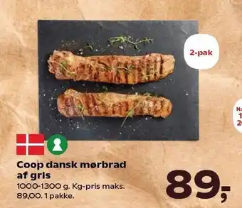 SuperBrugsen Coop dansk mørbrad af gris tilbud