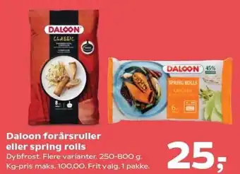 SuperBrugsen Daloon forårsruller eller spring rolls tilbud