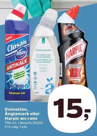 SuperBrugsen Domestos, Änglamark eller Harpic wc-rens tilbud