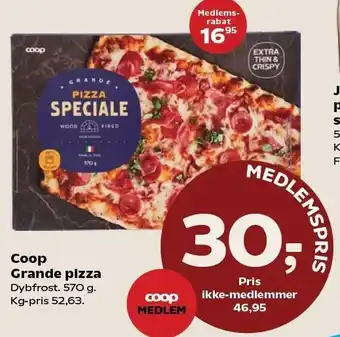 SuperBrugsen Coop Grande pizza tilbud