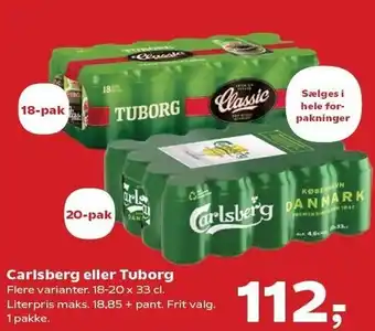 SuperBrugsen Carlsberg eller Tuborg tilbud