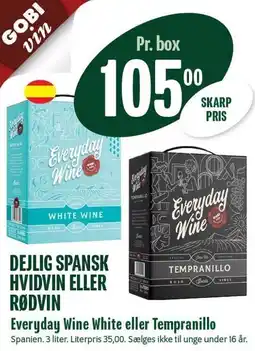 Min Købmand Everyday Wine Ehite eller Tempranillo tilbud