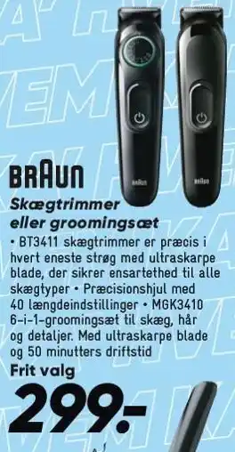 Bilka Braun Skægtrimmer eller groomingsæt tilbud